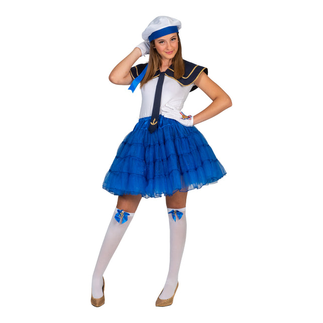 Funny Fashion Blauwe petticoat Noor dames