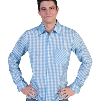 Funny Fashion Blauwe Tiroler blouse