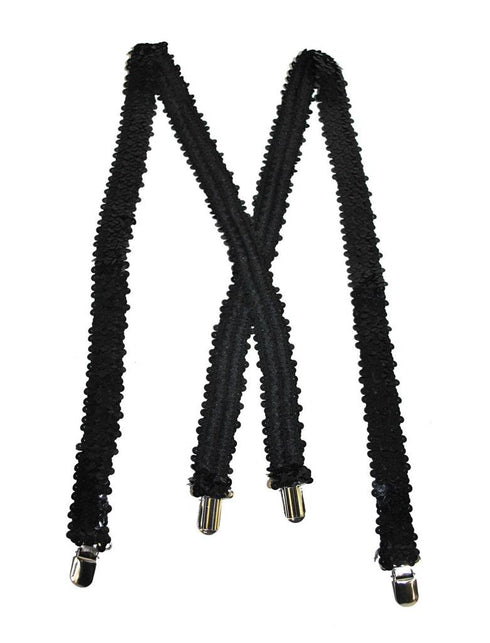 Funny Fashion Bretels met pailletten in zwart