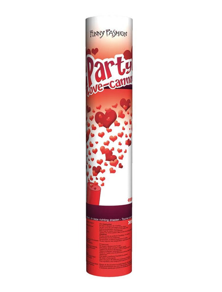 Funny Fashion Confetti kanon love met rode hartjes 25cm