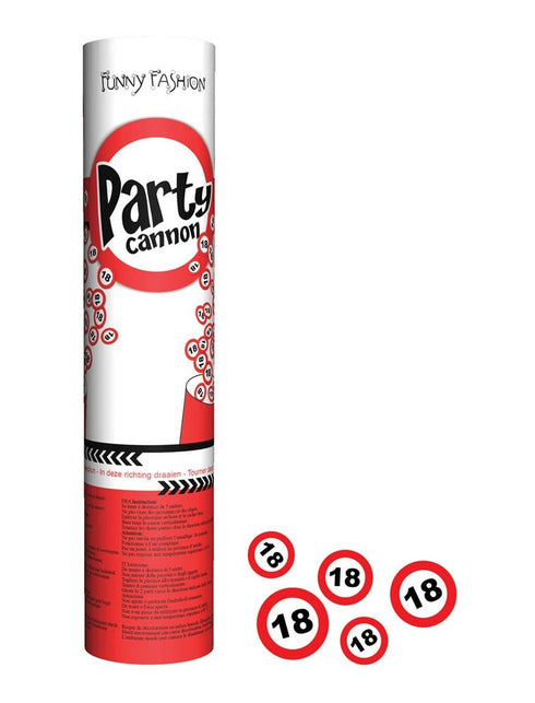 Funny Fashion Confetti shooter leeftijd 18 jaar verkeersborden