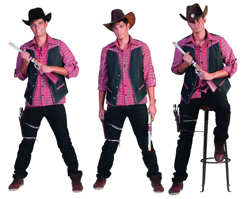 Funny Fashion Cowboy vest Tim heren