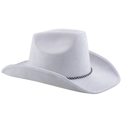 Funny Fashion Cowboyhoed in de kleur wit