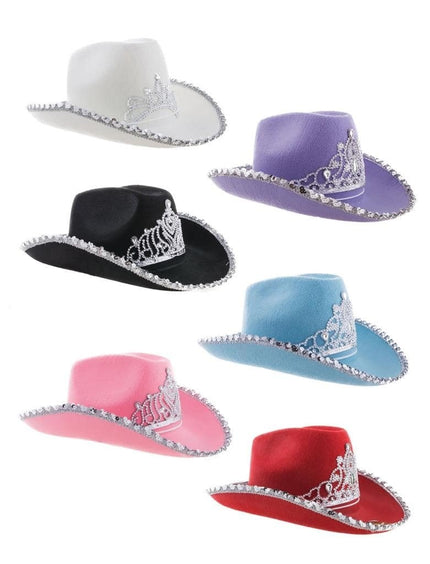 Cowboyhut mit Krone in verschiedenen Farben