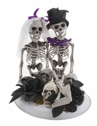 Funny Fashion Deco skelet bruid en bruidegom