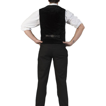 Funny Fashion Disco Gilet Herman zilver heren