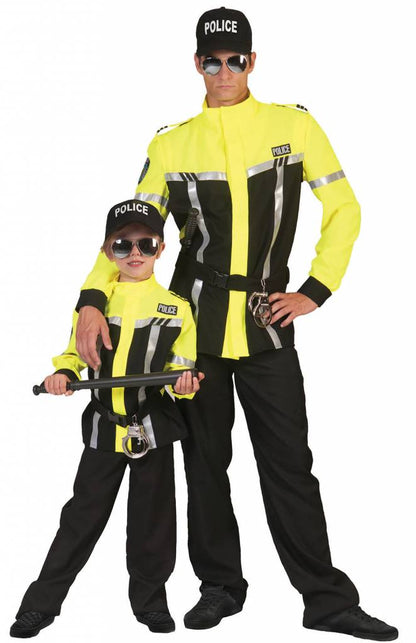 Funny Fashion Fluor gele politiepakjes voor kinderen