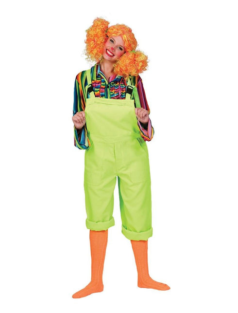 Funny Fashion Fluor groene tuinbroeken voor party's