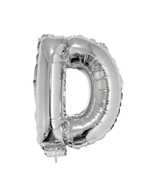 Funny Fashion Folie ballon letter D Zilver