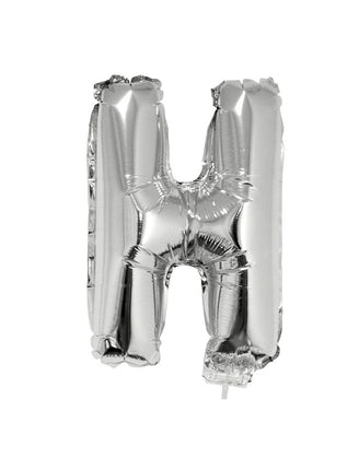 Funny Fashion Folie ballon letter H Zilver