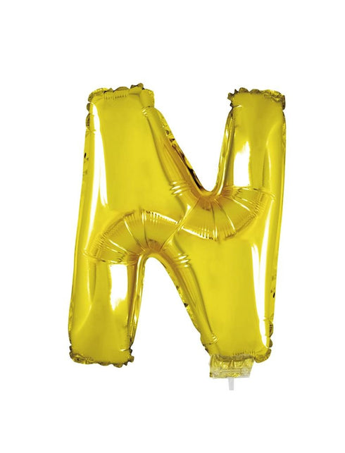 Funny Fashion Folie ballon letter N Goud