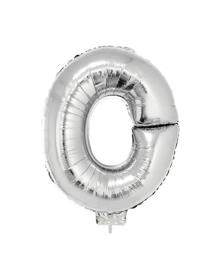 Funny Fashion Folie ballon letter O Zilver