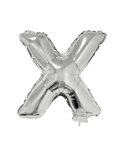 Funny Fashion Folie ballon letter X Zilver