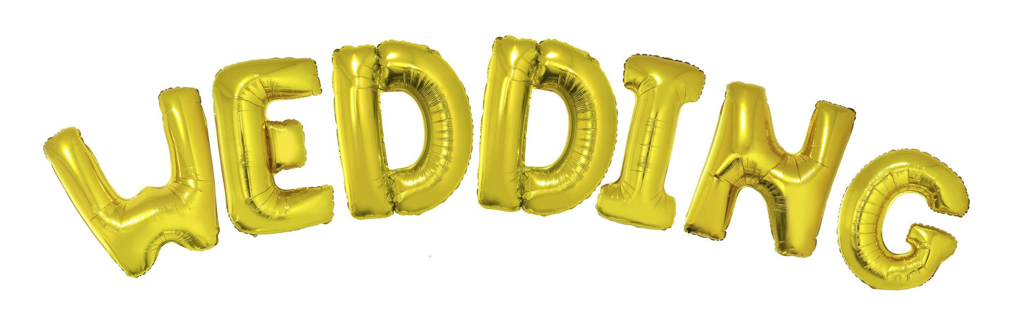 Funny Fashion Folie ballon set WEDDING met gouden letters