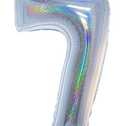 Funny Fashion Folieballon 102 cm glitter zilver