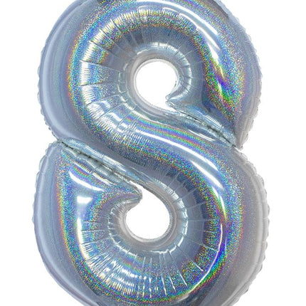 Funny Fashion Folieballon 102 cm glitter zilver