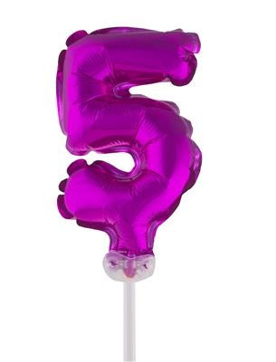 Funny Fashion Folieballon 13 cm op stokje roze
