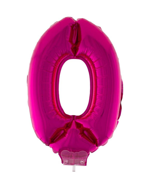 Funny Fashion Folieballon 41 cm op stokje roze