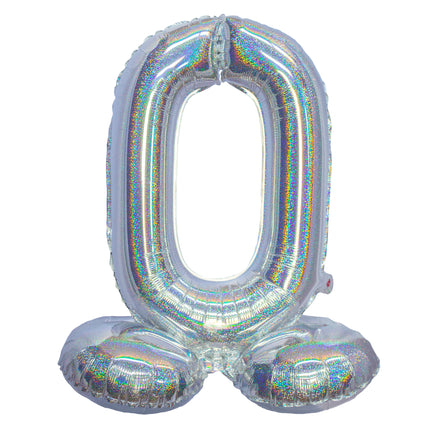 Funny Fashion Folieballon 82 cm glitter zilver