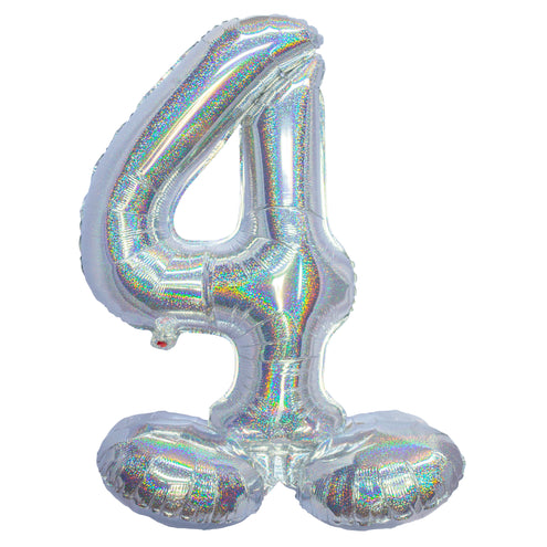 Funny Fashion Folieballon 82 cm glitter zilver