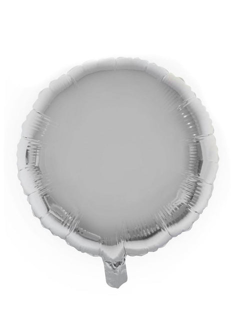 Funny Fashion Folieballon rond zilver