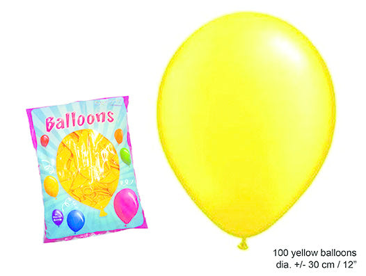 Funny Fashion Gele latex ballonnen 100st.