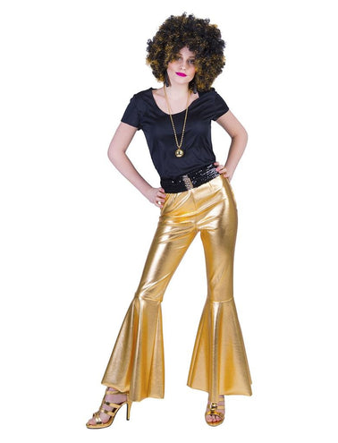 Funny Fashion Gouden Disco broek Fever dames