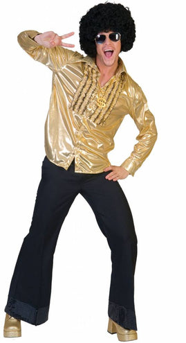 Funny Fashion Gouden party shirts met glitter