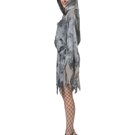 Funny Fashion Grijs demonen pak Lady Midday