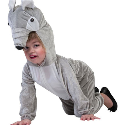 Funny Fashion Grijs troeteldier kostuum