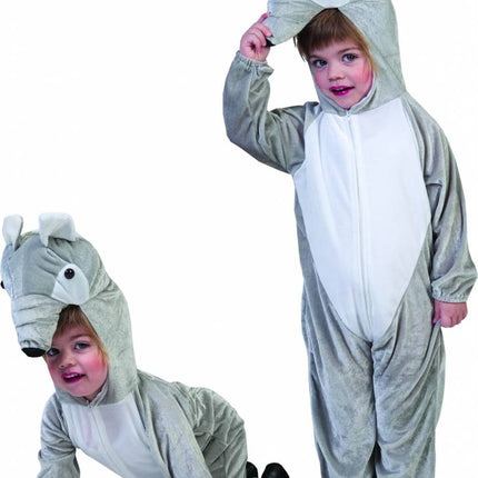 Funny Fashion Grijs troeteldier kostuum