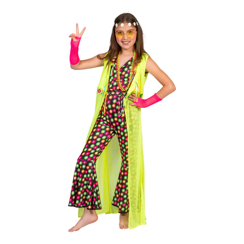 Funny Fashion Groen hippie vest Nina meisje