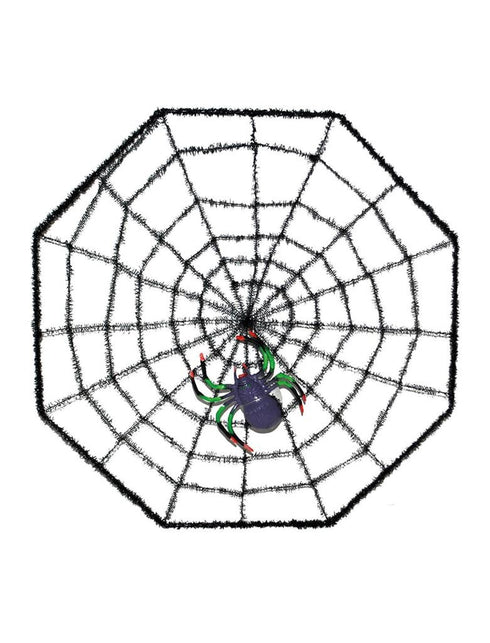 Funny Fashion Groot spinnenweb met spin