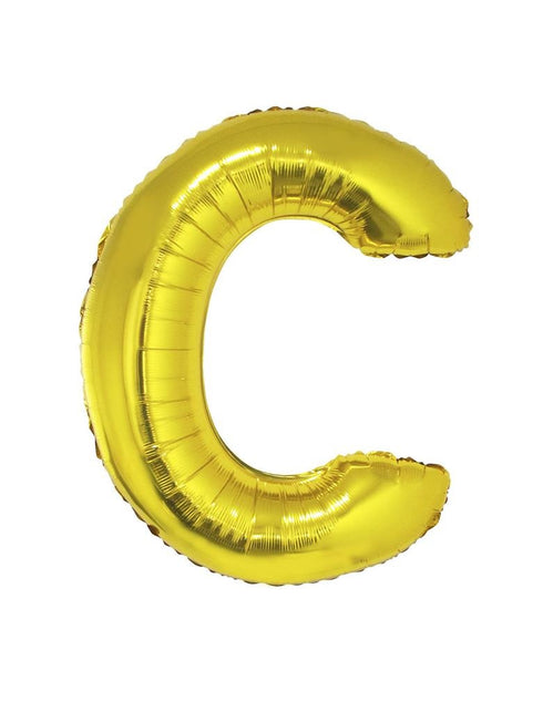 Funny Fashion Grote folie ballon letter C Goud