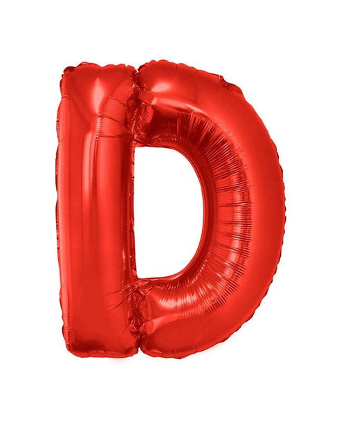 Funny Fashion Grote folie ballon letter D Rood