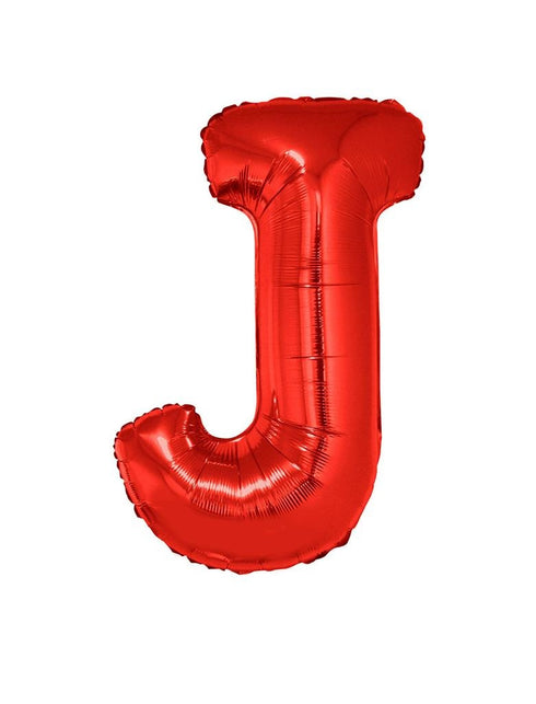 Funny Fashion Grote folie ballon letter J Rood