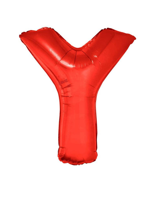 Funny Fashion Grote folie ballon letter Y Rood