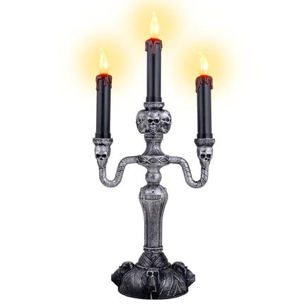 Funny Fashion Halloween kandelaar met 3 led kaarsen