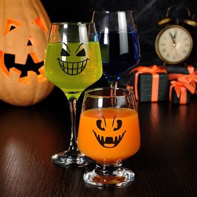 Funny Fashion Halloween stickers voor op glas