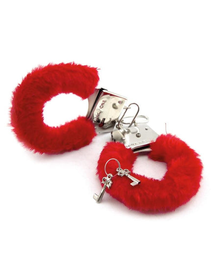 Funny Fashion Handboeien pluche rood