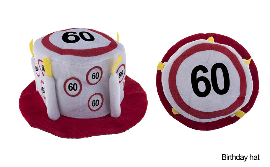 Funny Fashion Hoge hoed 60 jaar met verkeersboorden