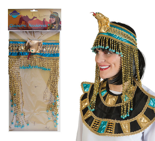 Funny Fashion Hoofdbedekking Cleopatra met kralen