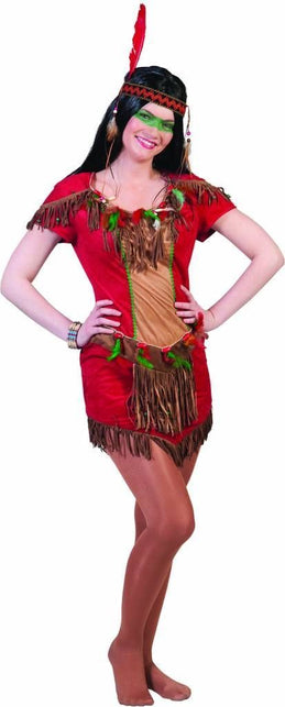 Funny Fashion Indianen meisje Rode Feder