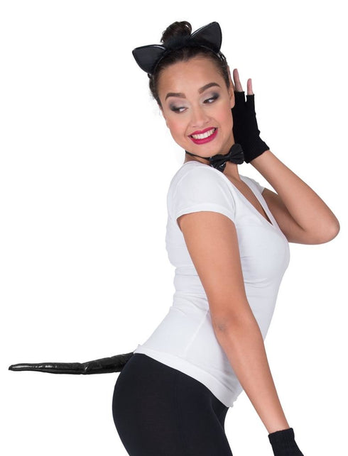 Funny Fashion Katten verkleedset Evi 3 -delig