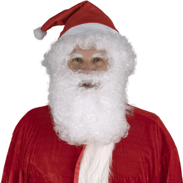 Funny Fashion Kerstman baard met pruik luxe