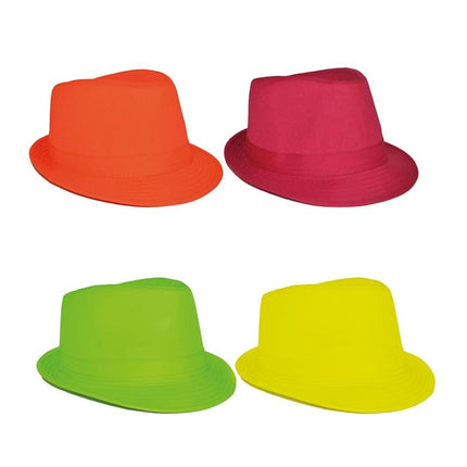 Funny Fashion Kojak gleufhoed Marit neon oranje