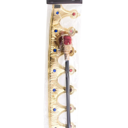 Funny Fashion Koningskroon met scepter