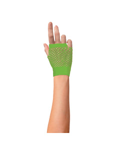 Funny Fashion Korte vingerloze nethandschoenen Evi neon groen