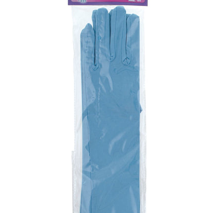 Funny Fashion Lange handschoenen baby blauw 33cm