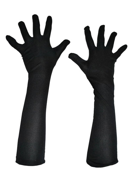 Funny Fashion Lange zwarte handschoenen 43cm